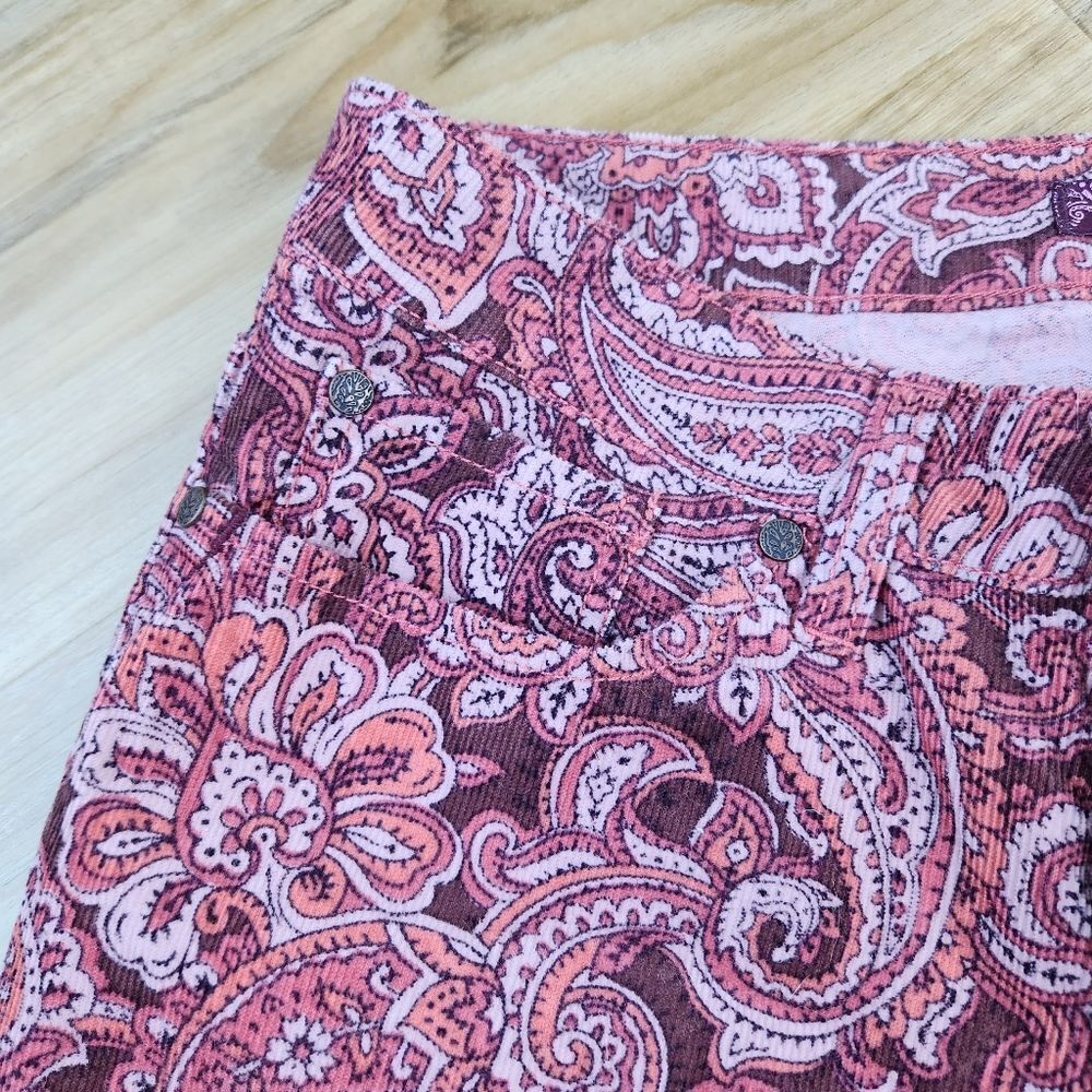 ☔️🔸️NWT Prana Rhubarb Paisley Trinity Corduroy Jeans Size 4 - Picture 8 of 15